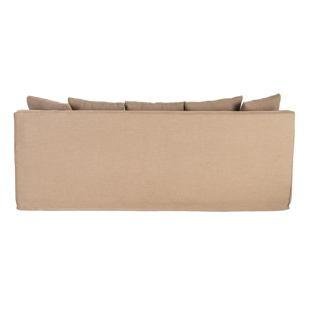 SOFA BROWN FABRIC 215 X 92 X 78 CM