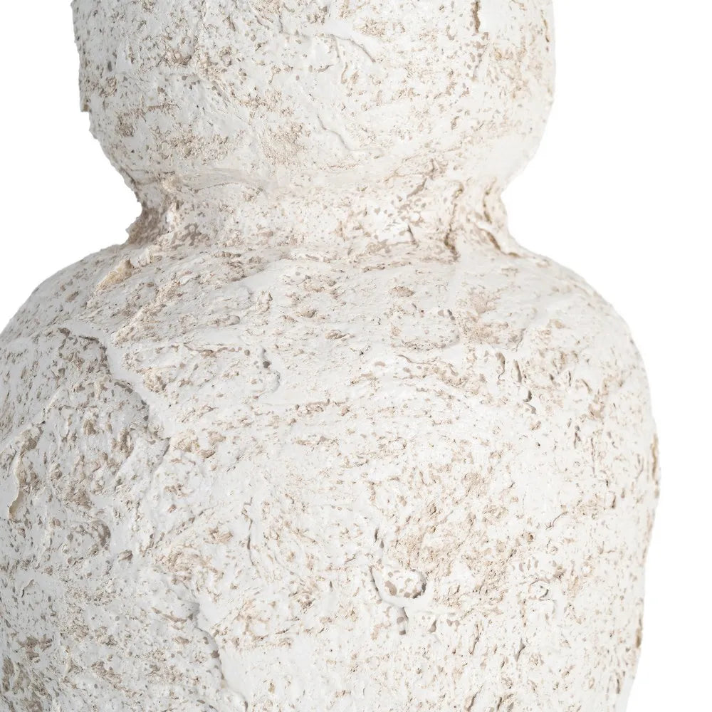 WHITE CERAMIC VASE 18 X 18 X 30 CM
