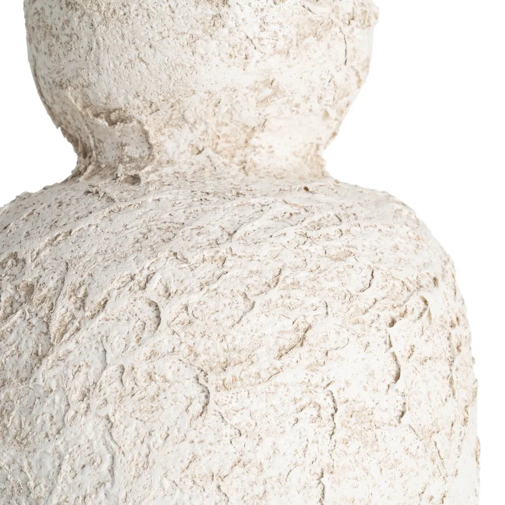 WHITE CERAMIC VASE 23 X 23 X 40 CM
