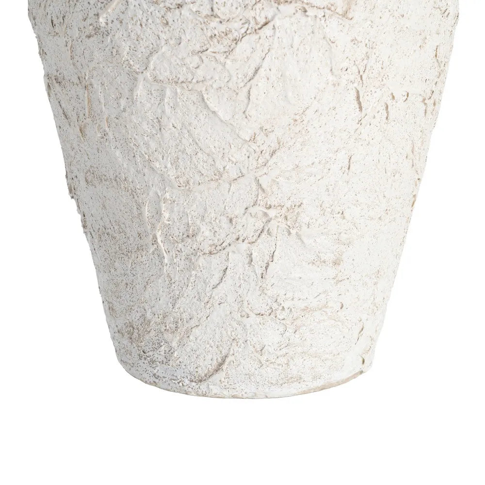 WHITE CERAMIC DECORATIVE VASE 31 X 31 X 80 CM