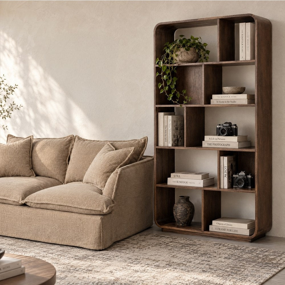 Mango Wood Shelving Unit 100x30x180 cm