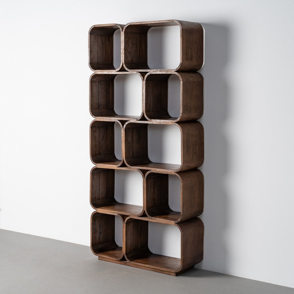Mango Wood Shelving Unit 90x30x190 cm