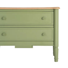 Load image into Gallery viewer, BED SIDE NATURAL-GREEN WOOD 80 X 45 X 60 CM