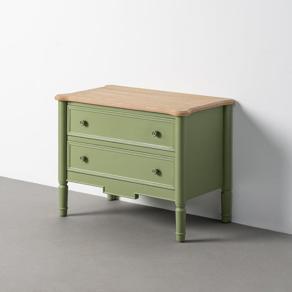 Natural-Green Wood Side Cabinet 80x45x60 cm