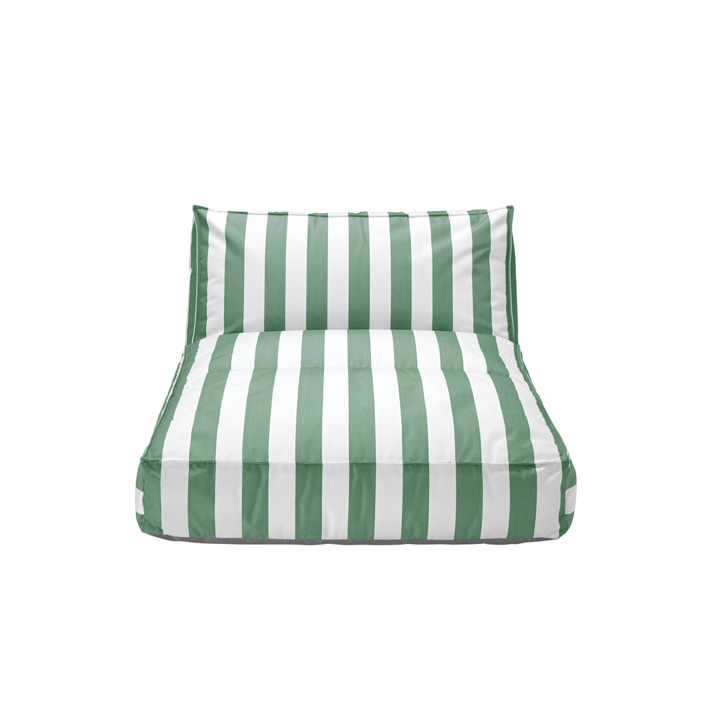 Outdoor Bed -STAY- colour Lily White/Duck Green - size 120 x 190 cm