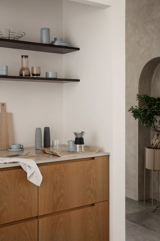 Set of 2 tea cups -PILAR- colour Moonbeam - size 200 ml