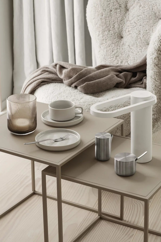 Set of 2 tea cups -PILAR- colour Moonbeam - size 200 ml