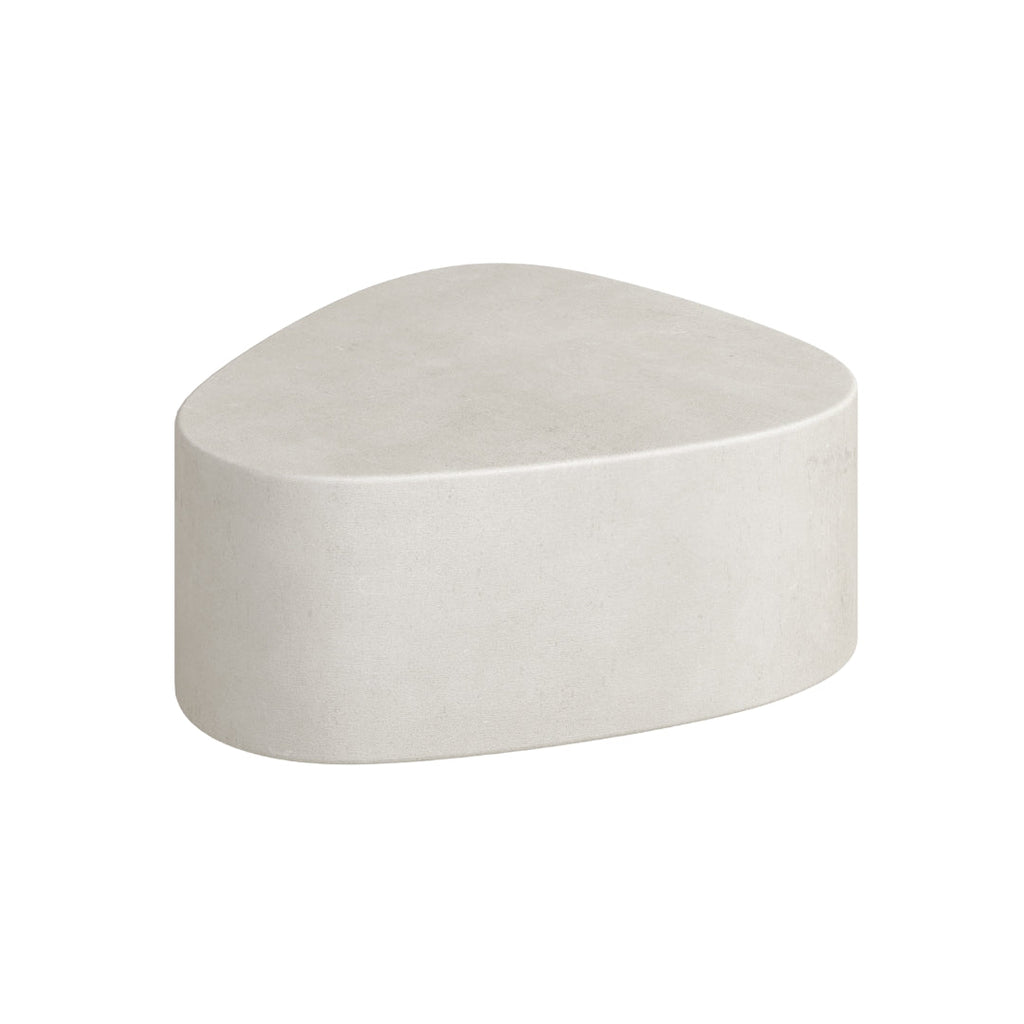 Coffee table Varzy large W75 D70 H30 - Latte Microskin - Round edge