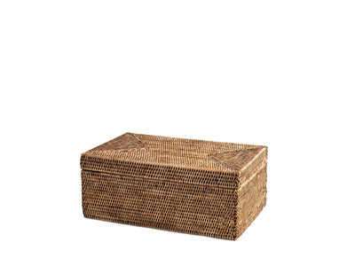 Rectangular Rattan Box with Lid