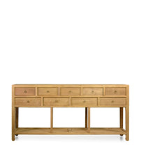 Cargar imagen en el visor de la galería, 9 DRAWERS 1 SHELF TEAK SIDEBOARD