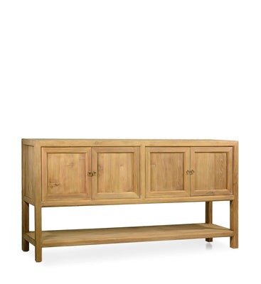 TEAK BUFFET 4 DOORS 1 SHELF