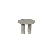 Charger l&#39;image dans la galerie, Side Table -VOLOS- Travertine Silver Size S Round