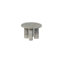 Load image into Gallery viewer, Side Table -VOLOS- Travertine Silver Size S Round