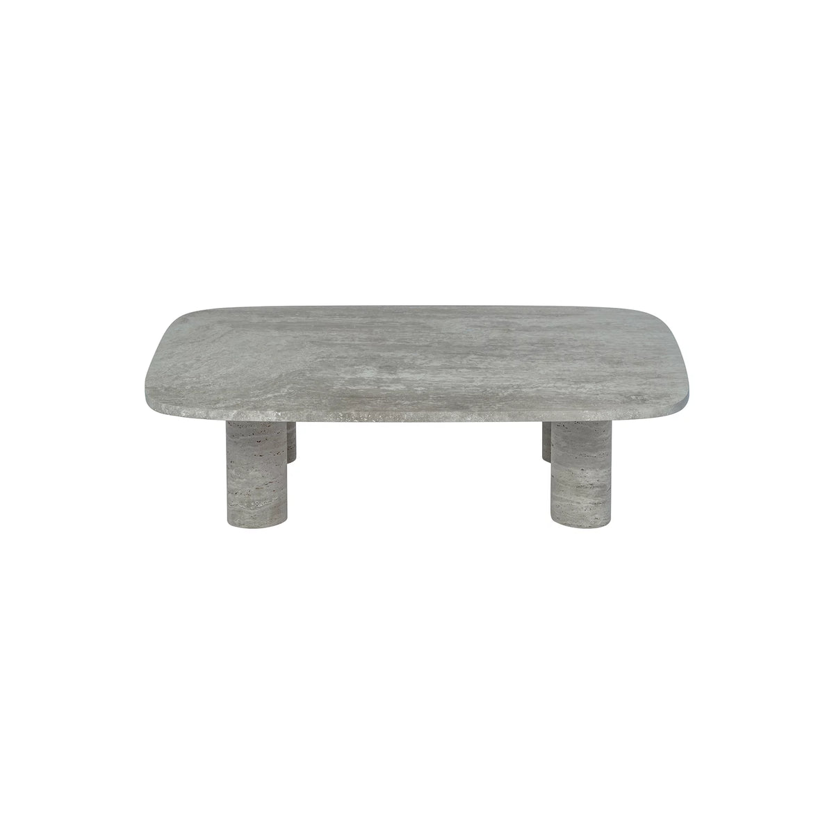 Coffee table -VOLOS- Color Travertine Silver Size L Rectangular