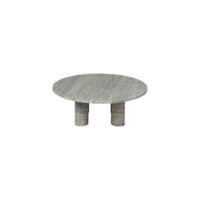 Laden Sie das Bild in den Galerie-Viewer, Coffee Table -VOLOS- Travertine Silver Size L Round