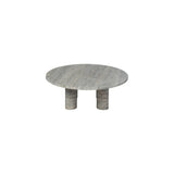 Coffee Table -VOLOS- Travertine Silver Size L Round