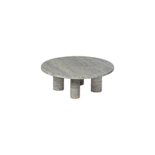 Charger l&#39;image dans la galerie, Coffee Table -VOLOS- Travertine Silver Size L Round