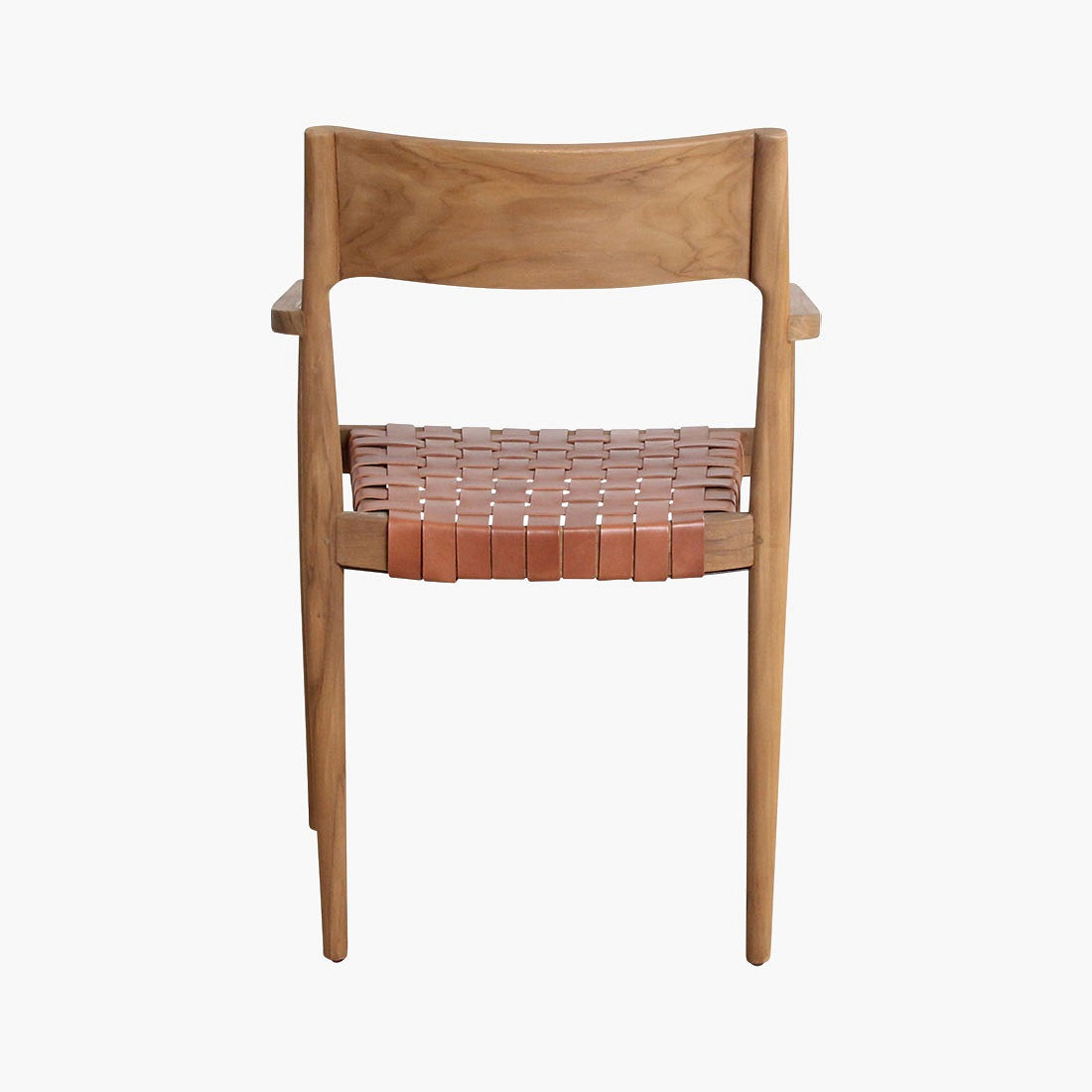 Dining armchair natural leather