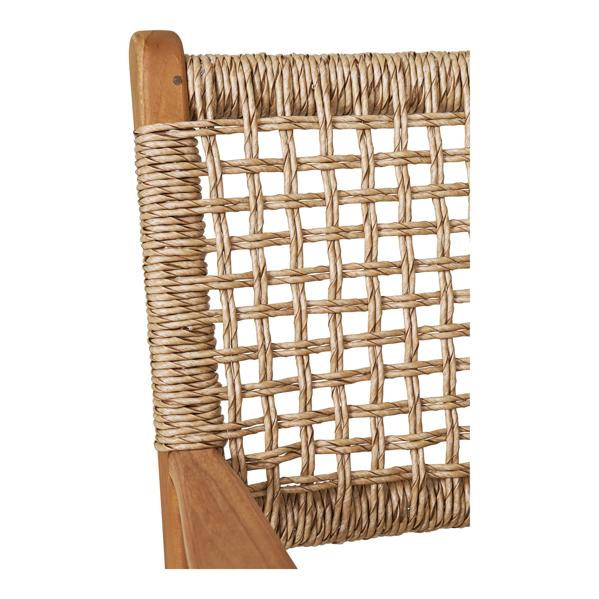 Dining Chair with armrest, teak, nature