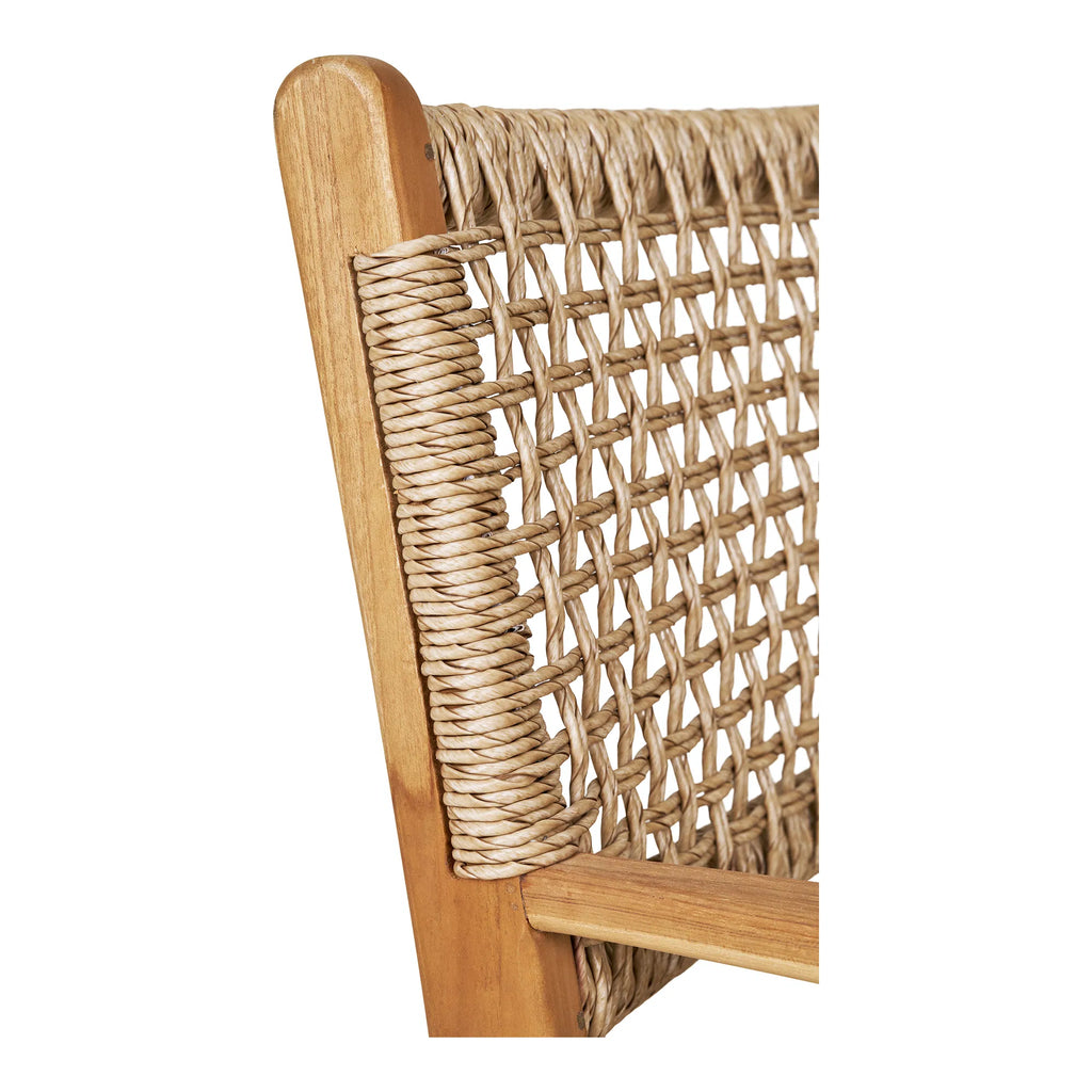 Dining Chair with armrest, teak, nature