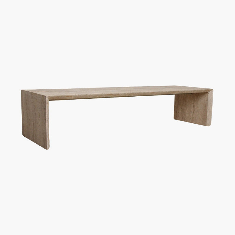 Travertine sleaky coffee table