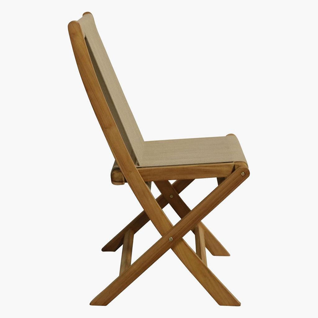 Rope folding chair natural