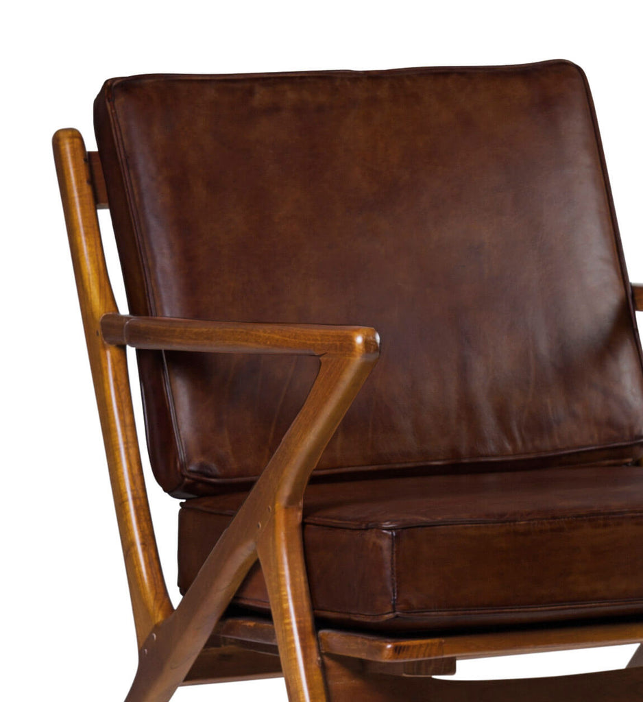 LEATHER CUSHION ARMCHAIR