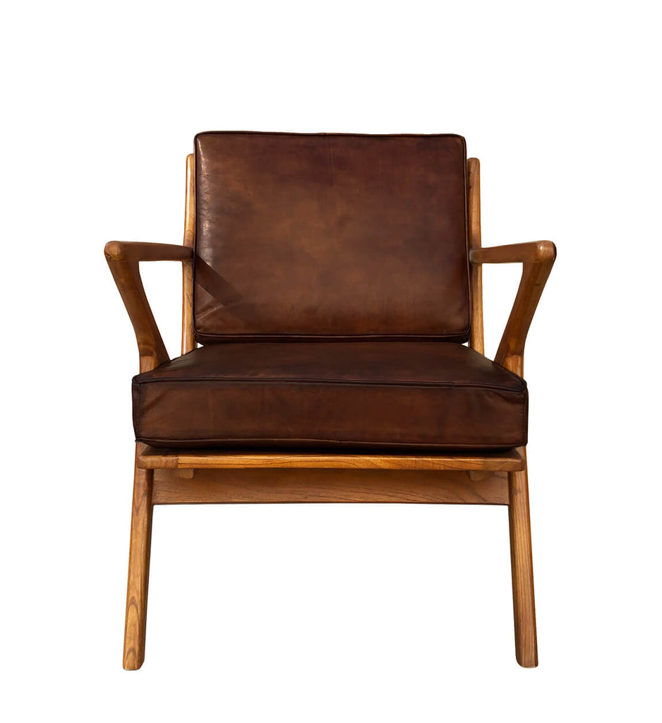 LEATHER CUSHION ARMCHAIR
