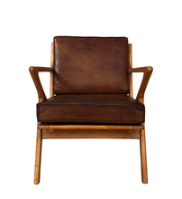 Carica l'immagine nel visualizzatore di Gallery, LEATHER CUSHION ARMCHAIR