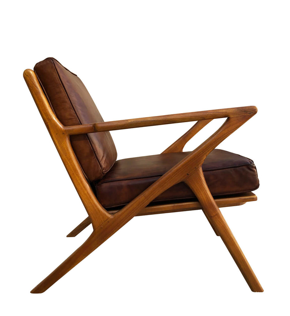 LEATHER CUSHION ARMCHAIR