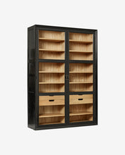 Load image into Gallery viewer, VIVA CABINET W/GLASS DOORS+DRAWERS BLACK