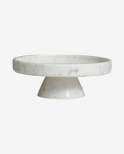 Load image into Gallery viewer, IMATRA DISH ON BASE, WHITE MARBLE