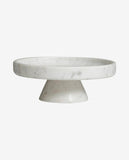 IMATRA DISH ON BASE, WHITE MARBLE