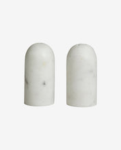 Carica l&#39;immagine nel visualizzatore di Gallery, SUMAK SALT/PEPPER SHAKERS, WHITE MARBLE