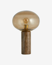 Load image into Gallery viewer, BES TABLE LAMP SMOKED W/MARBLE