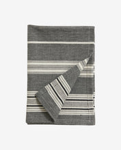 Load image into Gallery viewer, ORION TEA TOWEL, OFF WHITE/BLACK STRIPES