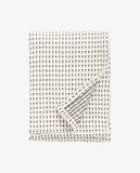 Tea towel, waffle, off white w/black set of 2