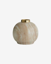 Load image into Gallery viewer, ULVA CANDLE HOLDER, BROWN MARBLE