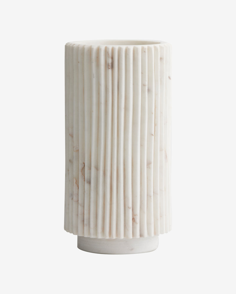 LOON VASE, WHITE MARBLE