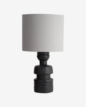 Charger l&#39;image dans la galerie, LOKE TABLE LAMP BLACK W/ GREY SHADE