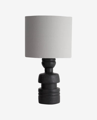 LOKE TABLE LAMP BLACK W/ GREY SHADE