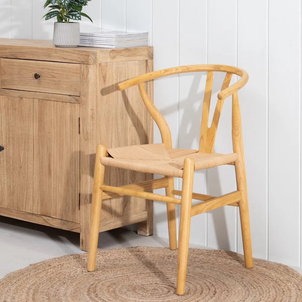 CHAIR NATURAL WAY ELM WOOD DECORATION 56 X 48 X 78 CM