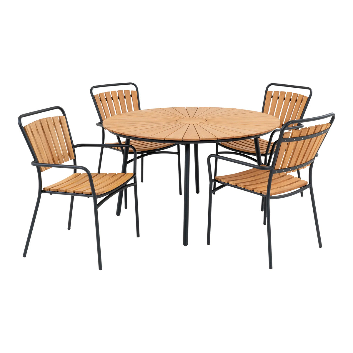 Teak garden set