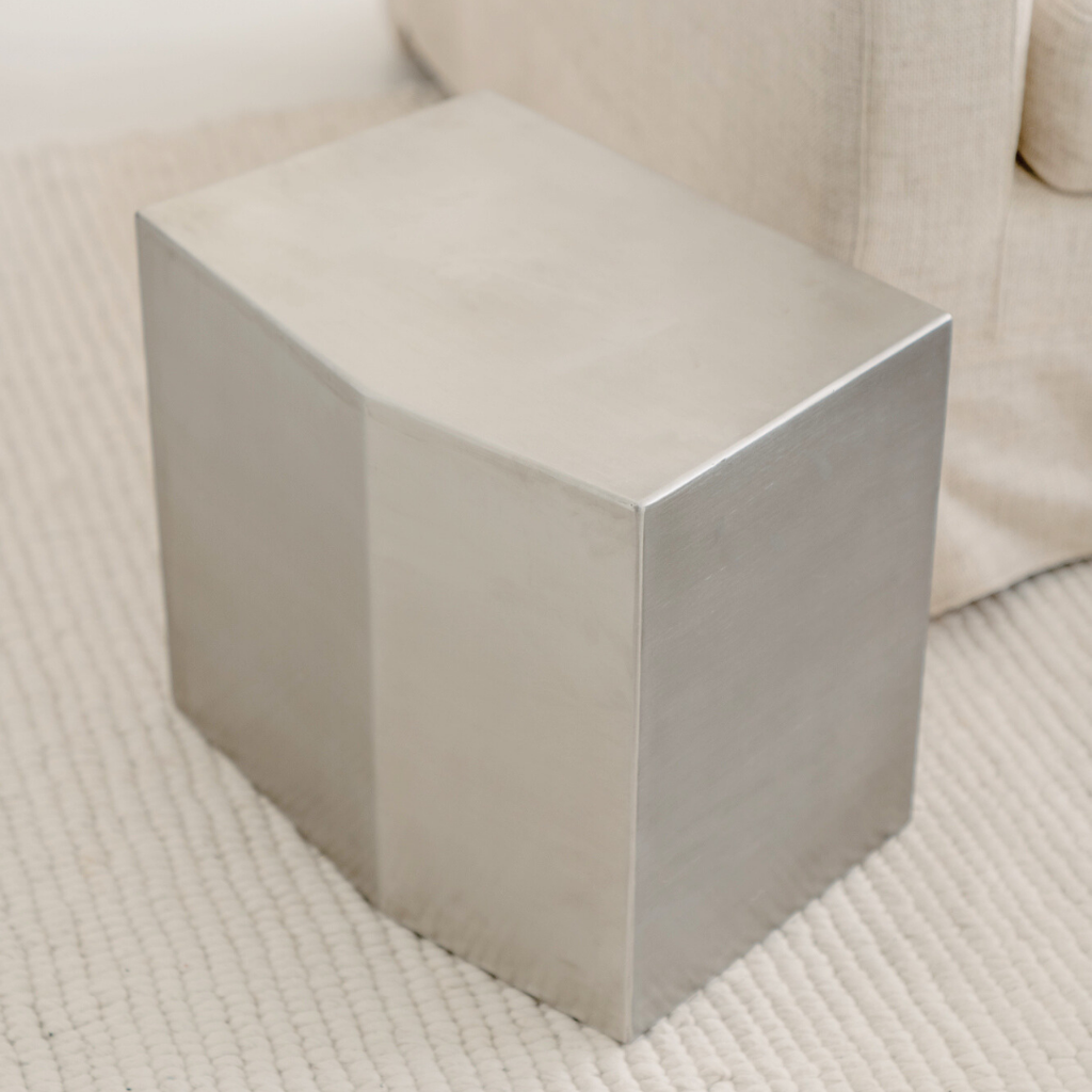 Coffee table Creully W40 D30 H35 - Brushed steel