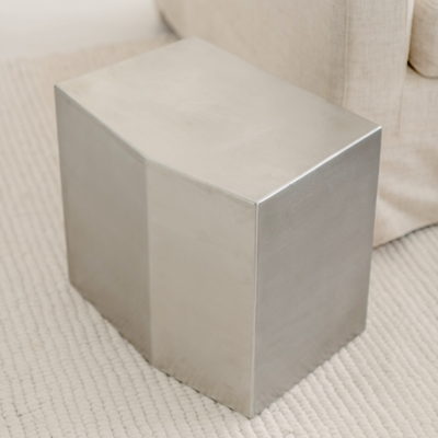 Coffee table Creully W40 D30 H35 - Brushed steel