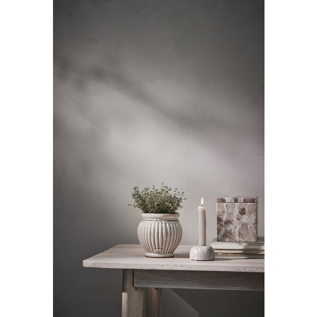 Ellia candlestick 9X9X23 cm. Linen