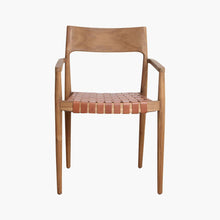 Load image into Gallery viewer, Dining armchair natural leather