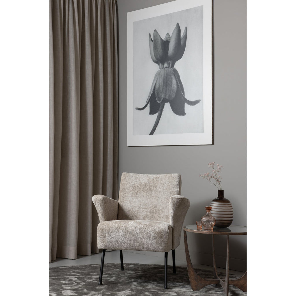 MUSE ARMCHAIR COARSE WOVEN FABRIC NATURAL