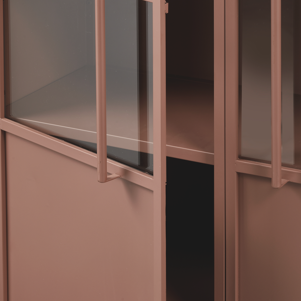 EXHIBIT DISPLAY CASE METAL TAN