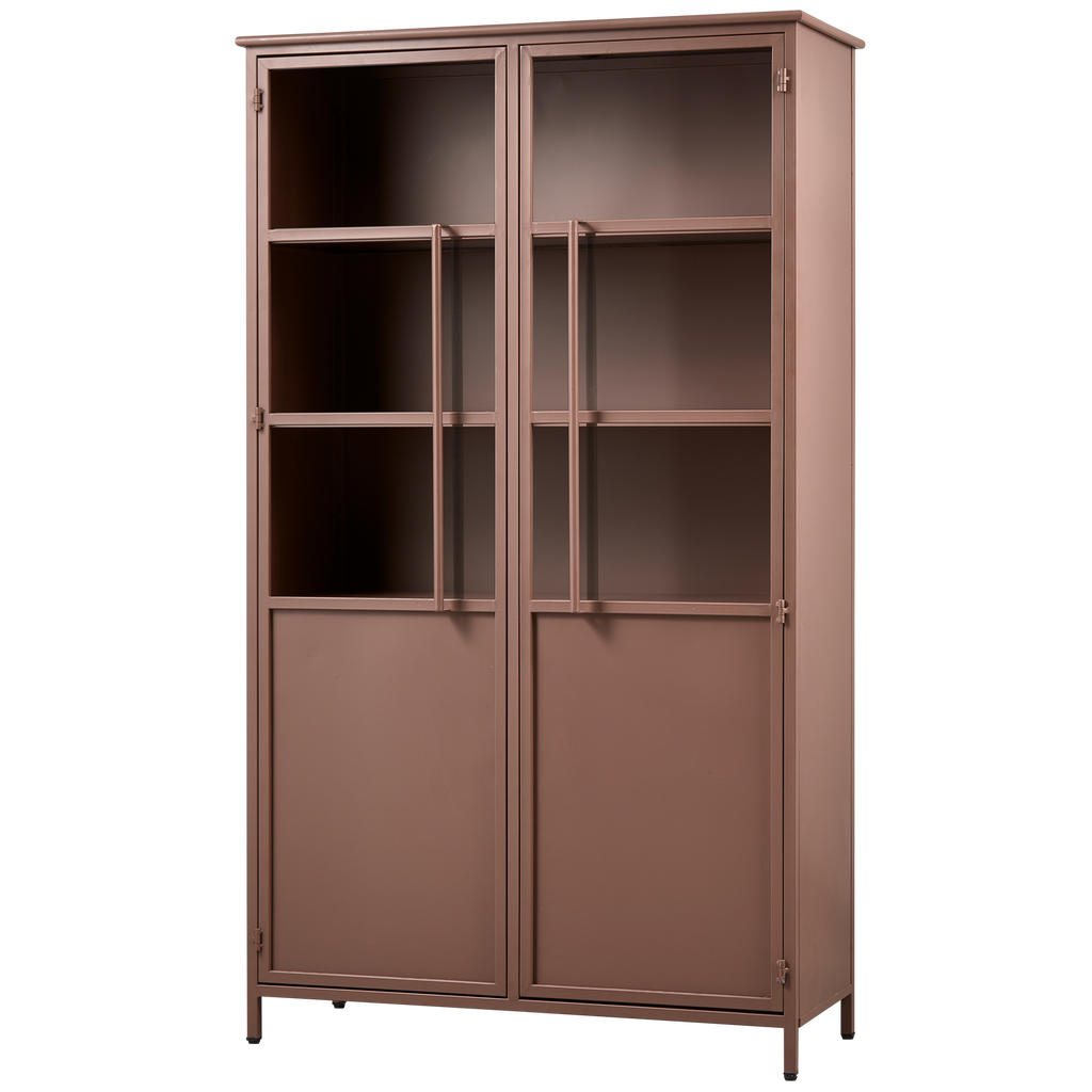 EXHIBIT DISPLAY CASE METAL TAN